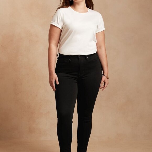 Banana Republic Black High-Rise Skinny Zero Gravity No Fade Jeans Size 28/6 - Picture 5 of 8